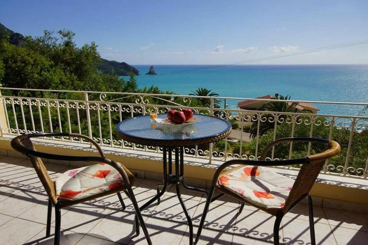 Natalia Apartment B With Panoramic Sea Views Of Agios Gordios Bay Bagian luar foto