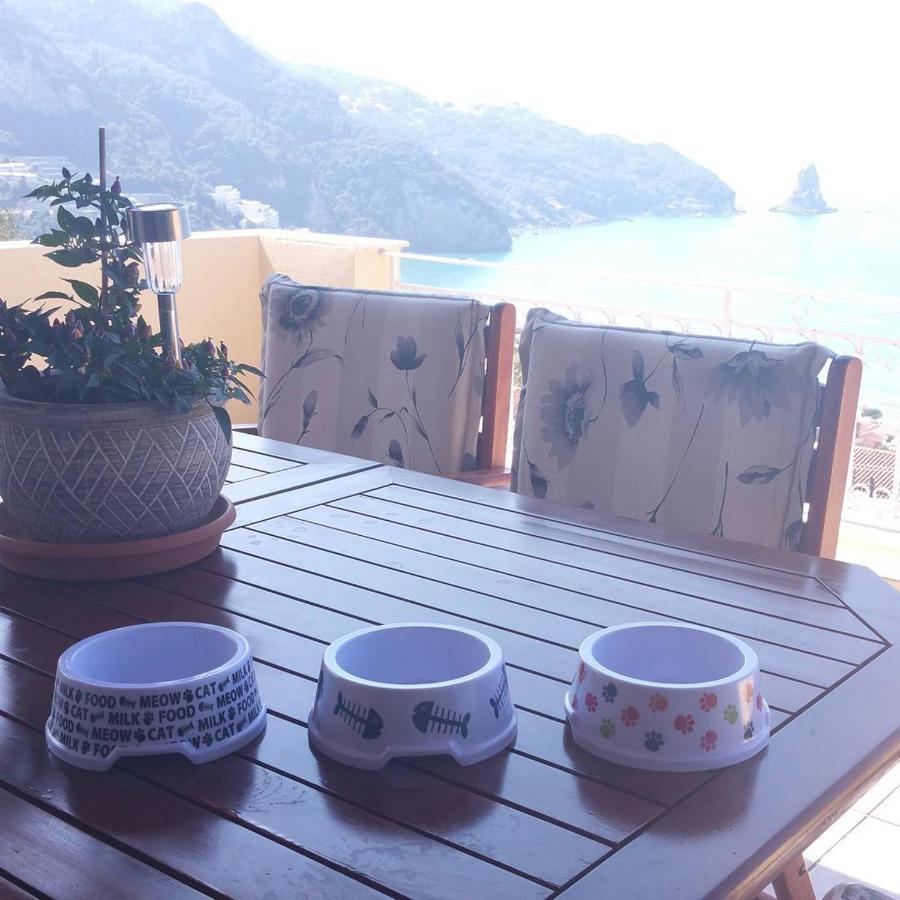 Natalia Apartment B With Panoramic Sea Views Of Agios Gordios Bay Bagian luar foto