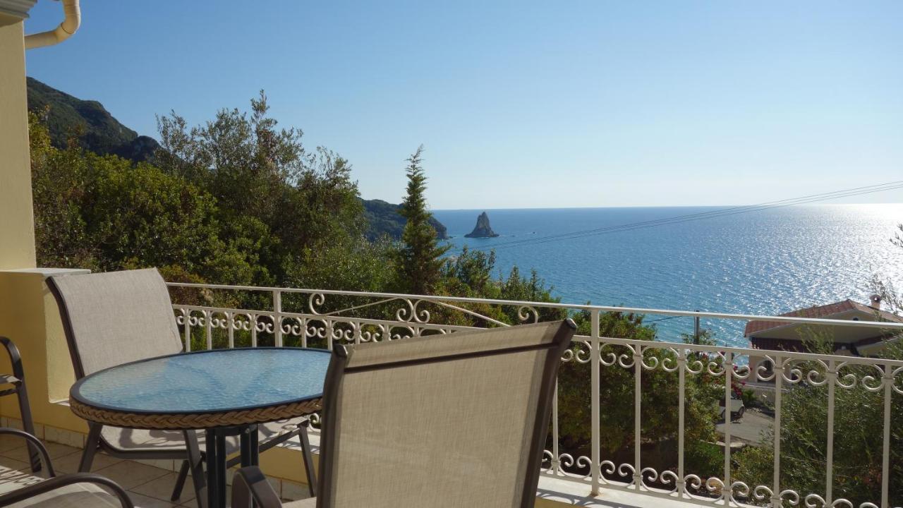 Natalia Apartment B With Panoramic Sea Views Of Agios Gordios Bay Bagian luar foto