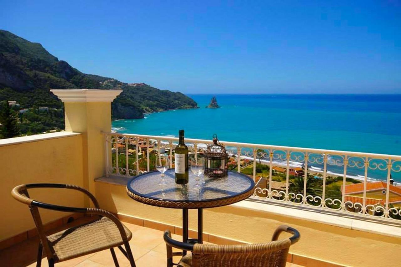 Natalia Apartment B With Panoramic Sea Views Of Agios Gordios Bay Bagian luar foto