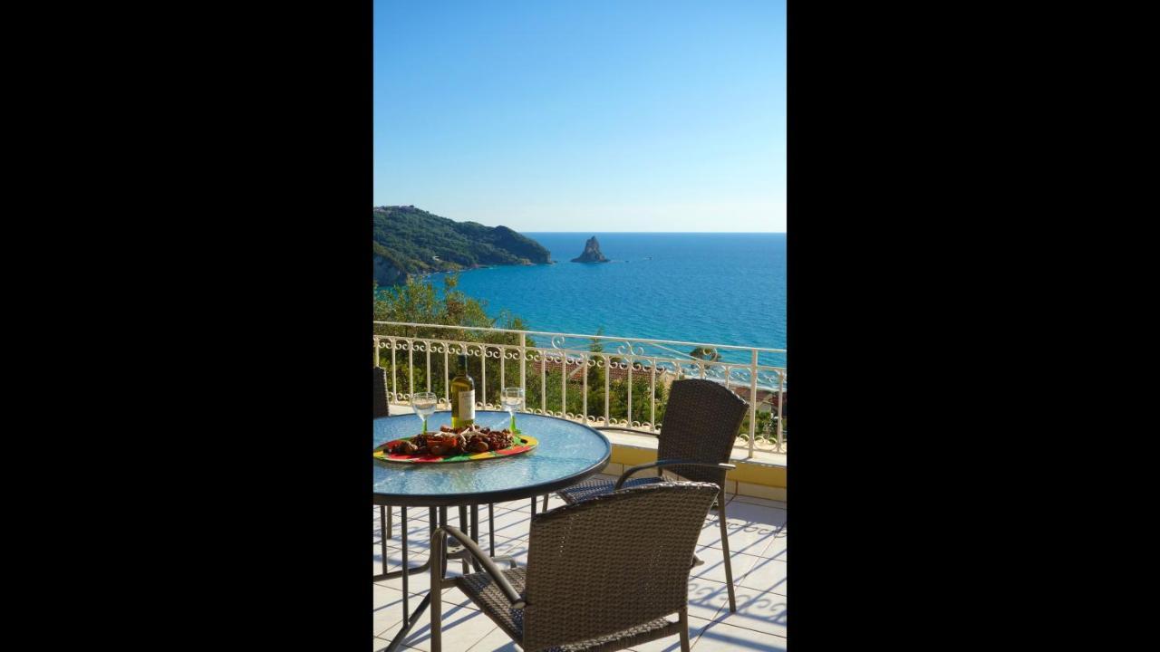 Natalia Apartment B With Panoramic Sea Views Of Agios Gordios Bay Bagian luar foto